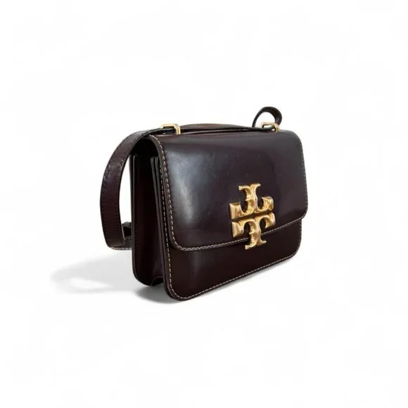 Tory Burch Eleanor Small Bag | Tempranillo Burgundy Leather Crossbody/Shoulder - Picture 3 of 7